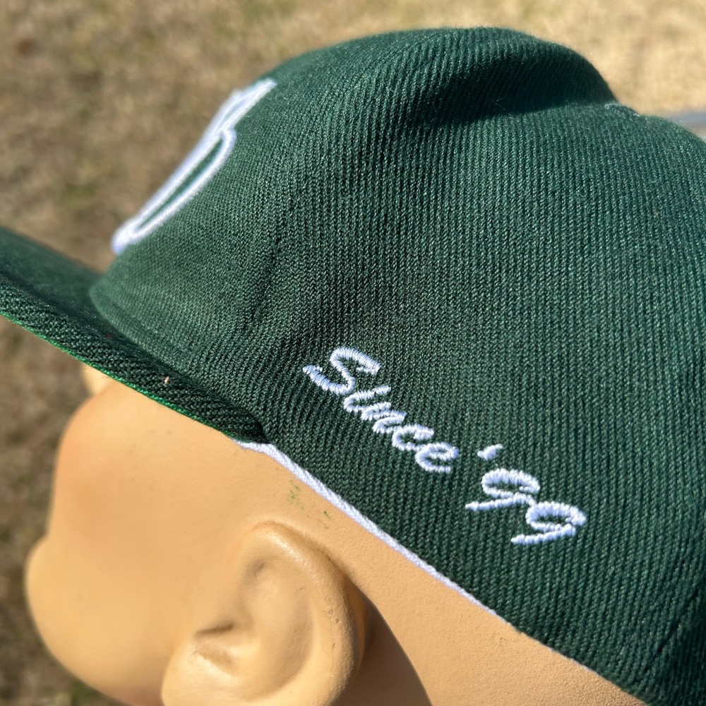 MF DOOM “THROW 25” Green Flat Brim Snapback Hat Embroidered Hip-Hop Cap - Picture 6 of 16